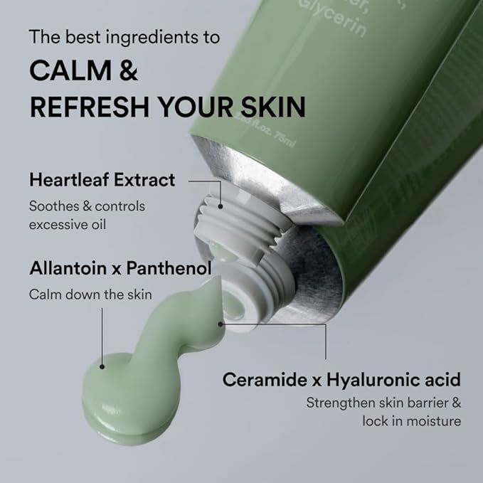 Abib Heartleaf Cream Calming Tube 2.53 fl oz I Calming, Facial Cream