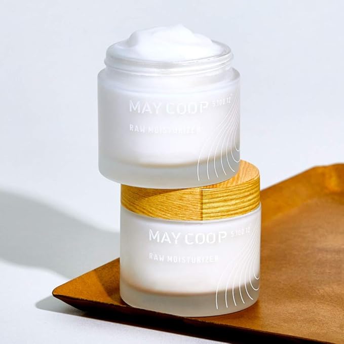 MAY COOP Raw Moisturizer Face Cream | Korean Skincare, Daily Hydrating Cream | 69% Maple Sap, Softening, Nourishing, Lightweight Gel, Vegan, Sensitive Skin, Anti-Aging