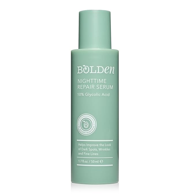 Bolden Face Care Pack of 3 Bundle – Skin Brightening Toner with Glycolic Acid, Vitamin C Moisturizer SPF 30 & Nighttime Repair Serum for Dark Spots, Oily & Acne-Prone Skin