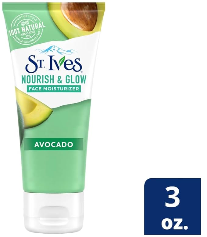 St. Ives Nourish & Glow Face Moisturizer Avocado with Vitamin B3, 3 Ounce (85g) - Pack of 2
