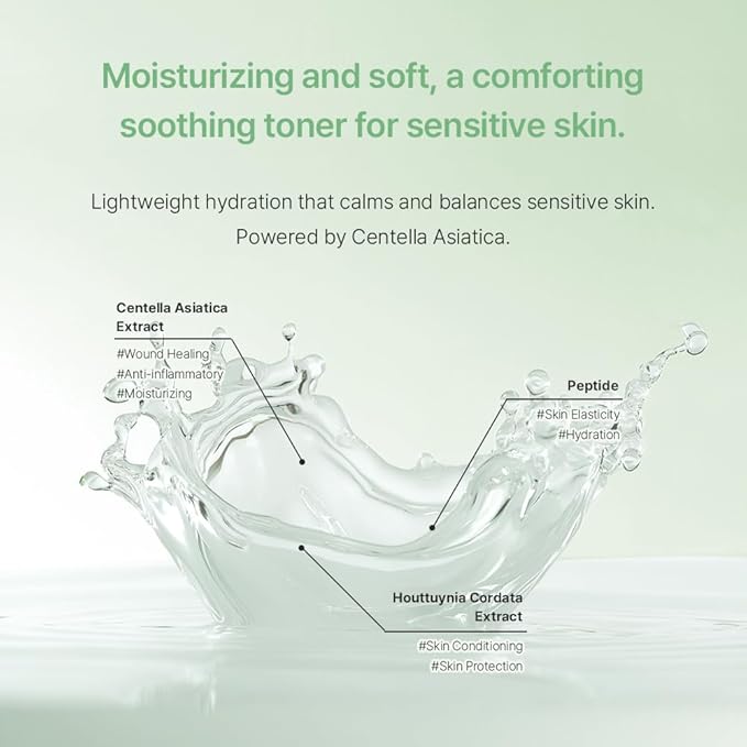 ROUME Balancing CICA Blemish Toner 5.07 fl.oz. (150ml) – Soothing Toner for Sensitive Skin with 7-Layer CICA Complex & Acetyl Hexapeptide-8, Whitening & Anti-Wrinkle