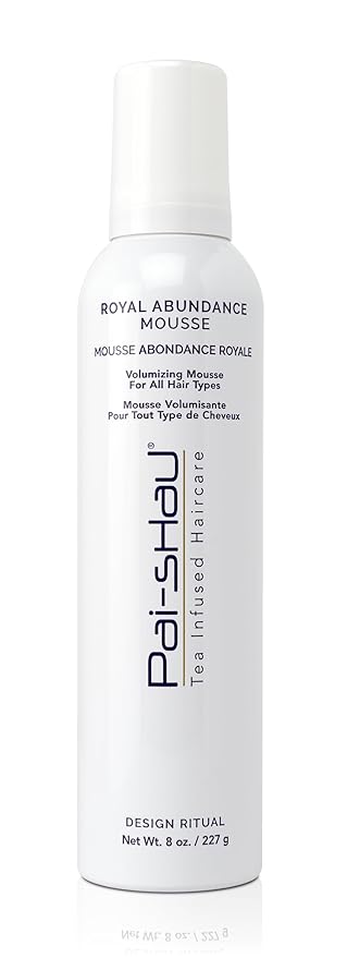 Pai Shau - Royal Abundance Hair Mousse, Volumizing Styling Mousse for Body, Shine and Soft Hold, Lightweight Hair Foam for Long Lasting Volume and Bounce (8 Fl Oz)
