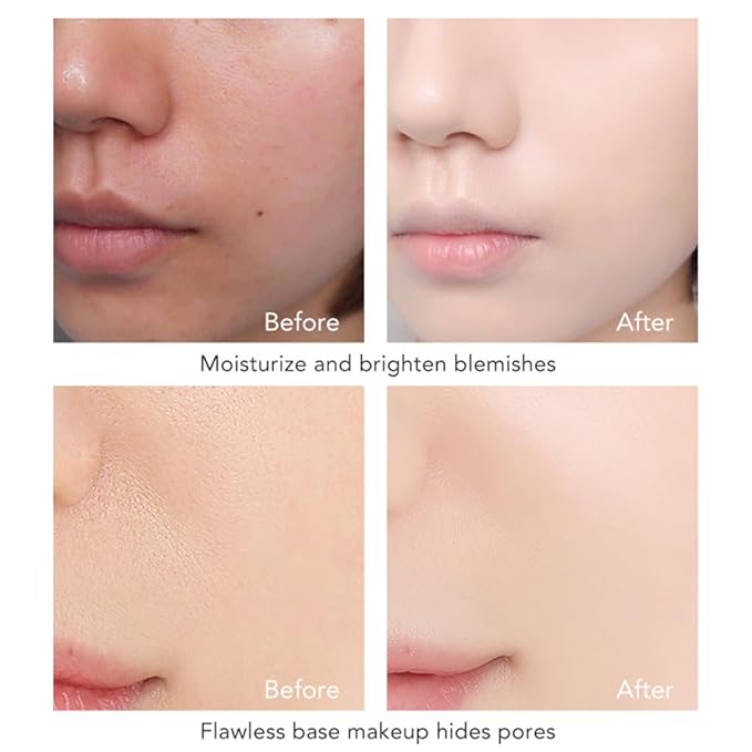 Mushroom Head Air Cushion CC Cream Foundation, Moisturizing Concealer BB Cream Nude Long Lasting Matte CC Cream Makeup Liquid Foundation (1pcs Nude)