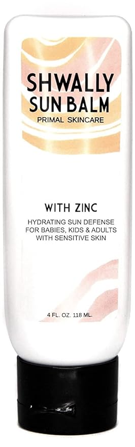 Shwally Zinc & Avocado Mineral SunBalm 30SPF, The Only Real Primal Sun Lotion - 100% Grass Fed Tallow, Avocado Oil & Non-Nano Zinc Oxide - Pregnancy Safe (Coconut + Vanilla, 4 Fl Oz & Not Tinted)