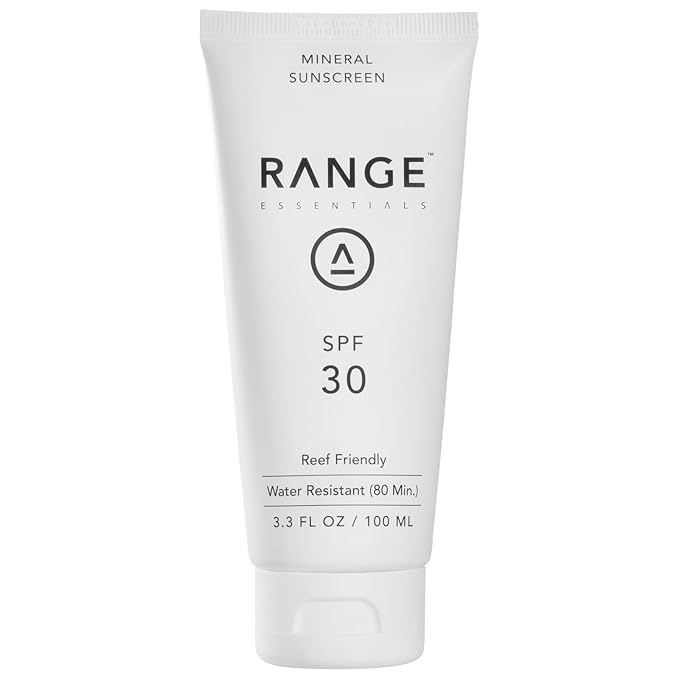 Unscented Mineral Sunscreen Lotion SPF 30, Reef-Safe, Travel Size, Fragrance-Free, Zinc Oxide, Broad Spectrum, Water-Resistant 80 Minutes, UVA UVB Protection, Face Body, 3.3oz (100mL)