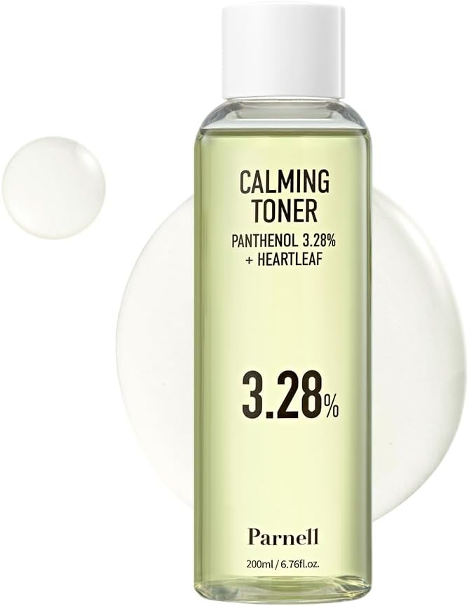 Parnell Panthenol 3.28% Heartleaf Calming Toner (6.76 Fl Oz / 200ml) | Korean Hydrating Toner with B5, Heartleaf & Centella | Ceramide & Hyaluronic Acid for Soothing Redness