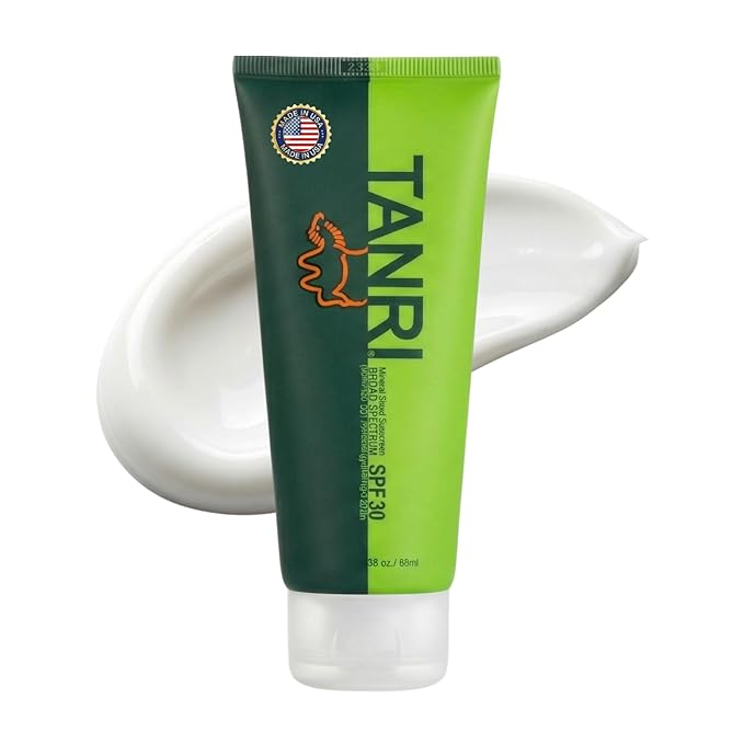 TANRI Mineral SPF 30 Sunscreen for Face & Body | Lightweight Tinted Feel | Reef Safe Sunscreen travel size | Made in USA | Broad Spectrum UVA/UVB Protection, Hydrating | Water Resistant 80 Min,3fl oz