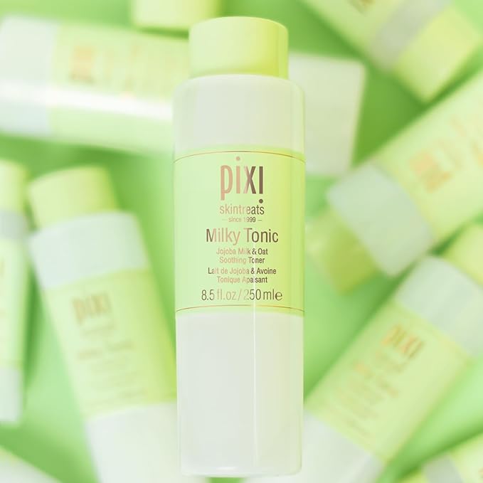 Pixi Milky Tonic, Calming & Hydrating Tonic Containing Jojoba Milk, Infused with Oat Extract to Soothe, Alcohol-Free Daily Nourishing Toner, 8.5 fl oz/ 250 mL