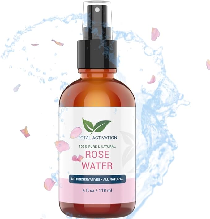 Organic Rose Water Spray for Face – 100% Pure Moroccan Rosewater Toner – Natural Hydrating Mist for Skin, Hair & Body – Gentle Makeup Remover for Dry, Oily, and Combination Skin – 4 oz