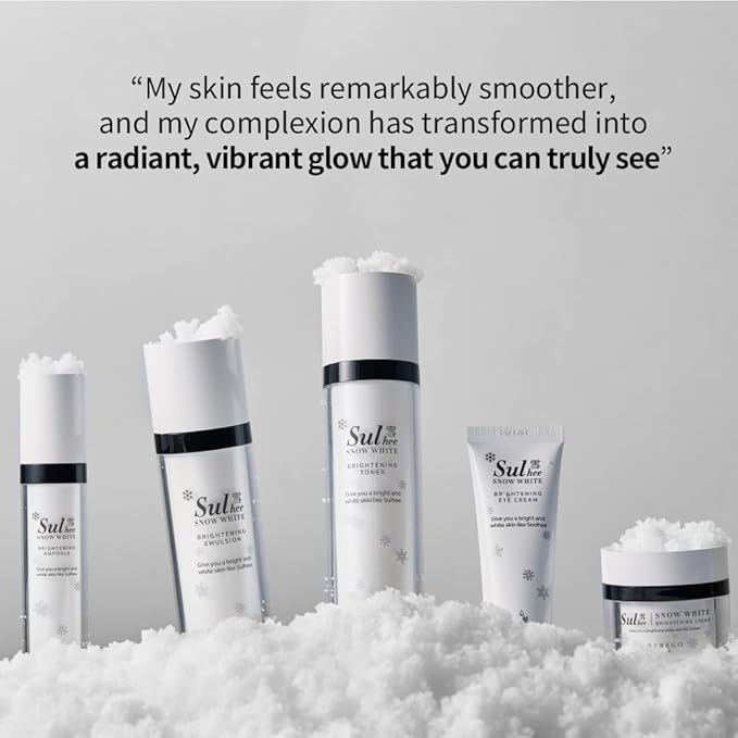 Sulhee Real White Skincare 5-piece Set | Facial care Kit, Moisturizer | Toner, Emulsion, Cream, Ampoule, Eyecream