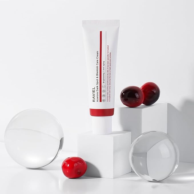 RAVIEL Acerola & Snail Mucin Dark Spot Care Cream for All Skin Types 1.7 fl oz, Dark Spot Corrector & Blemish Remover, Daily Skin Moisturizing Cream, Anti wrinkle, Anti aging