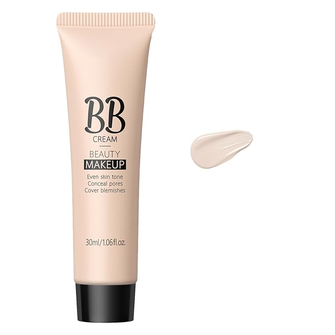 Natural Look BB Cream For All Skin Types Daily Wear Oil Free Tinted Moisturizer Lightweight Hydrating Formula Provides Buildable Sheer Coverage Ivory White One Size