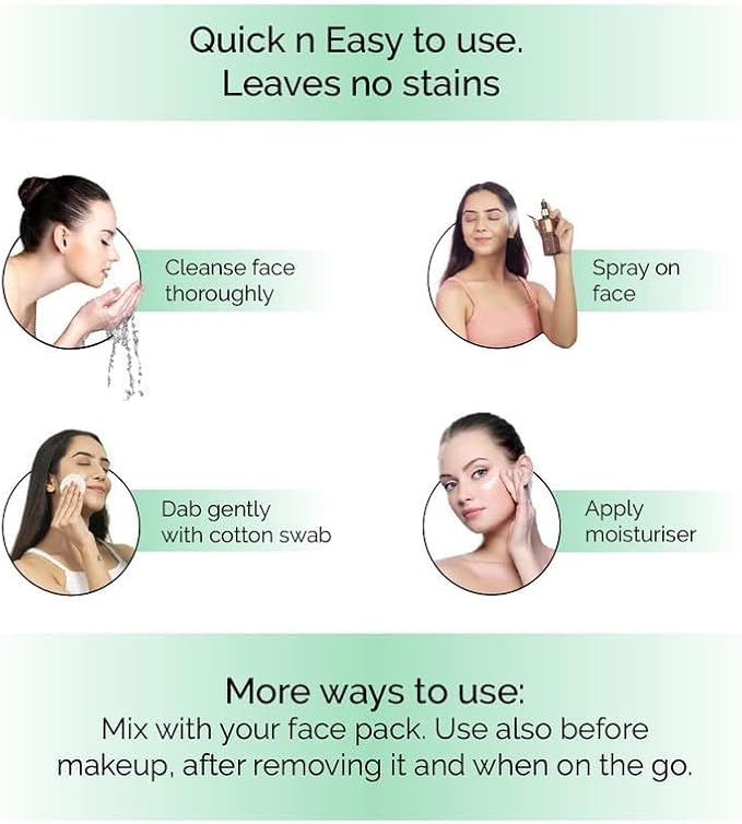 Viva Pure Jasmine Mogra Face Toner Mist 50 ml, 100% Natural Toner for Healthy Glow & Even Skin Tone, Hydrating Serum Toner for Dry Oily Combination Skin, Distinctive Natural Jasmine Perfume