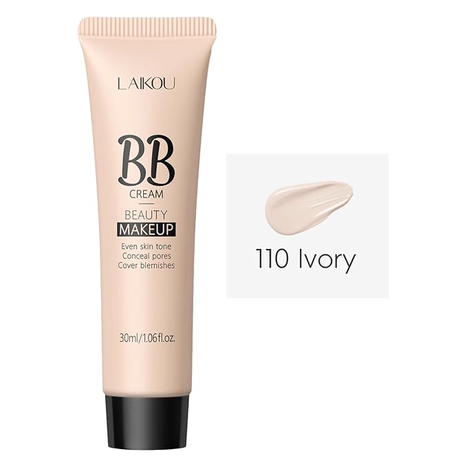 renvena Tinted Moisturizer BB Cream for Women Hydrating Lightweight Foundation Full Coverage Concealer All Skin Types Ivory White One Size