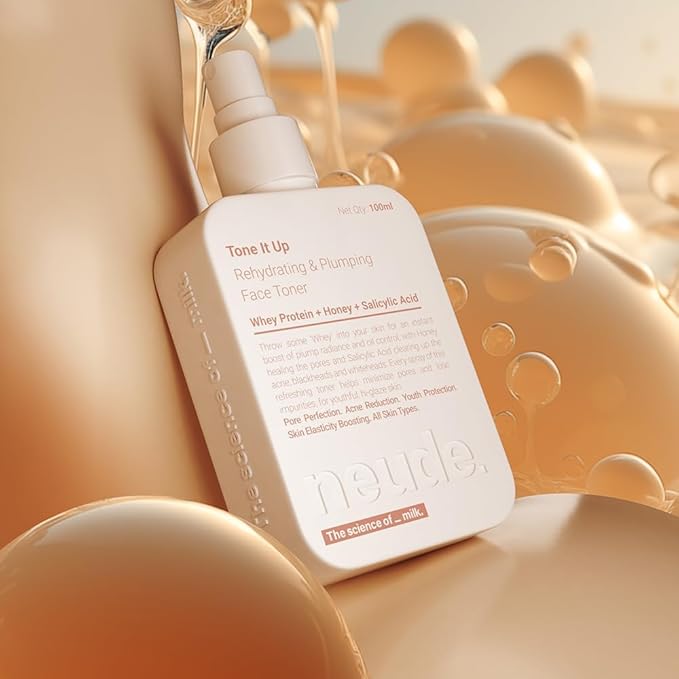 BEMT Niacinamide Face Toner – 100ml | with Milk Peptides, Whey Protein & 2% Salicylic Acid | Clarifying & Hydrating Toner for Smoother-Looking Skin