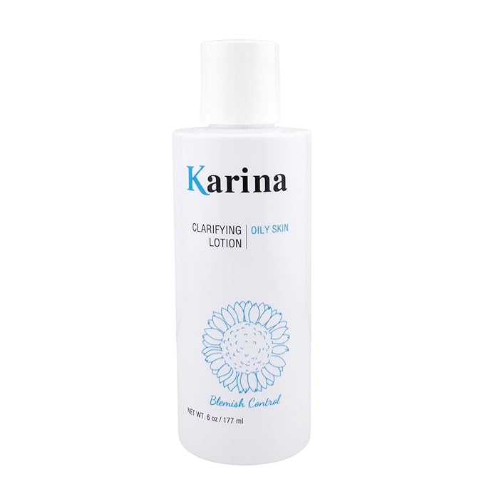 Karina Skincare Clarifying Lotion with Witch Hazel & Licorice Root Extract, Clarifying Toner for Normal to Oily, Acne-Prone Skin – Removes Excess Oil, Calms Redness & Restores Skin Balance, 6 oz