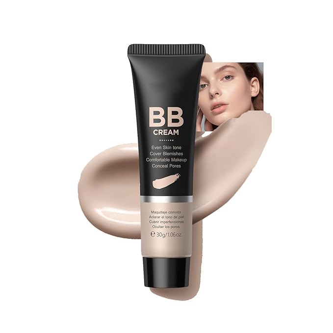 Hydrating BB Cream Tinted Moisturizer, 9Colors Full-Coverage Foundation & Concealer, Brighten Skin Tone & Cover Pores, Oil Control & Cover Flaws,Natural Finish for All Skin Types,210 Medium