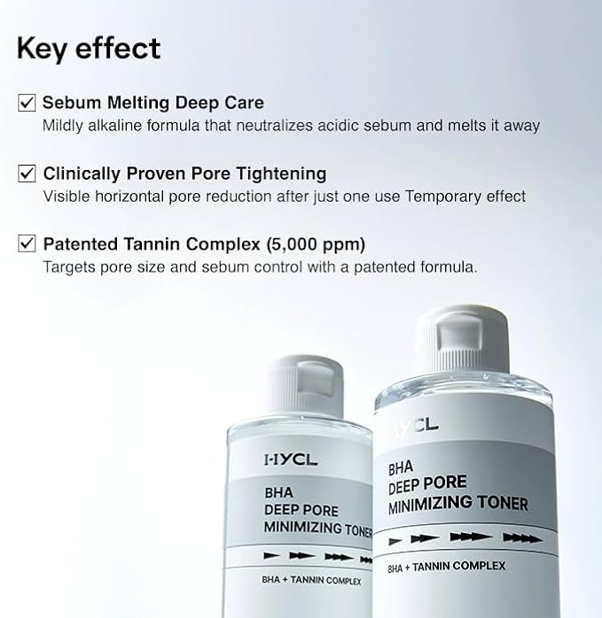 BHA Blackhead Power Toner (6.76fl oz), Daily Exfoliating Face Toner with Willow Bark Water for Oily, Acne-Prone Skin, Minimizes Pores & Controls Excess Sebum, Korean Skincare