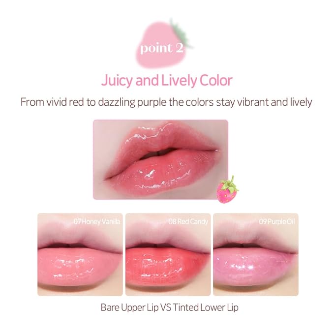 ETUDE Dear Darling Oil Tint #7 Honey Vanilla (0.14 fl.oz) | High Moisturizing and Strong Hydrating Lip Oil/Lip Gloss | Smooth and Moist Lips | Non-Sticky Lip Oil Tint For Dry Lips | Korean Makeup