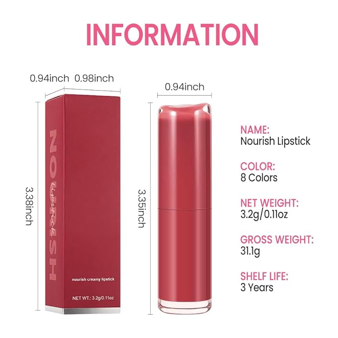 Honey Lipstick Tinted Lip Balm - Matte Tint Cream Lipsticks for All Skin Tones, Hydrating Lip Stain, Can be Buildable Blendable Nourishing Moisturizing Suitable for Women to Every Day Makeup 07