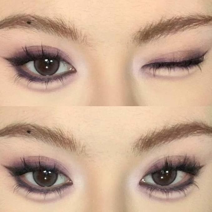 Purple Matte Eyeshadow Palette, Cool Toned Korean Eye Makeup, Ultra-Blendable, Slate Gray Purple Eye Shadow, Single Shade Metallic Pigmented Color