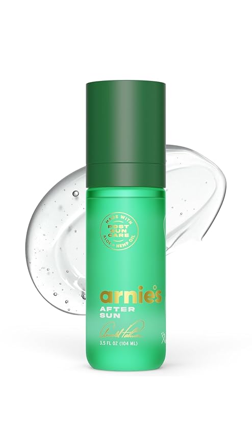 Arnie's After Sun Gel by Arnold Palmer - Pure Aloe Vera for Sunburn Relief & Recovery, Hemp Oil & Hyaluronic Acid, Hydrating & Cooling, Natural Botanical Formula, Reef-Safe, Alcohol-Free, 3.5 Fl. Oz.