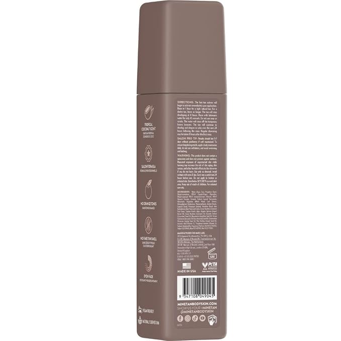 MineTan Ultra Dark Self Tanning Foam | Bronze Collection - Best Fake Tanner Mousse for a Deep Instant Bronzing Glow, 1 Hour Express, Face & Body, Ultra Hydrating Formula, Coconut Scented, 6.7 Fl Oz