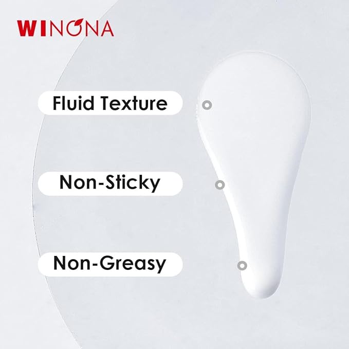 WINONA Sunblock Milk SPF 50+++, Alcohol-Free Face Sunscreen for Sensitive Skin, Lightweight & Non-Greasy, Waterproof Sun Protection, 1.76oz