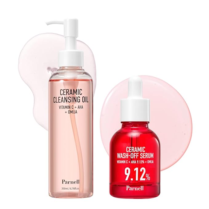 Parnell AHA Magic Melt Set - Deep Pore Cleansing Ritual | Cleansing Oil + 9.12% Wash-Off Serum Duo for Smooth Texture, Blackheads & Sebum Control | K-Beauty