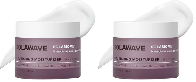 Solawave Probiotic Korean Cloud Cream Moisturizer with Peptides & Hyaluronic Acid | Solabiome Prebiotic Barrier Boosting Complex – Skincare for Aging & Dryness, 1.7 Oz. (Pack of 2)