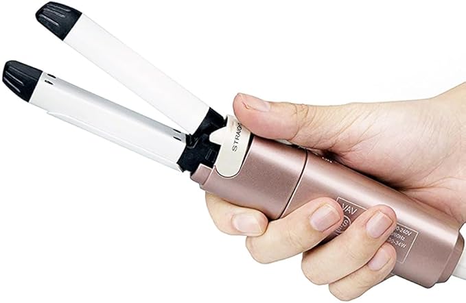 VAV Travel 1 Inch Mini Flat Iron for Short Hair,Portable Hair Straightener and Curler 2 in 1, Dual Voltage Curling Iron for Traveling,Compact Size