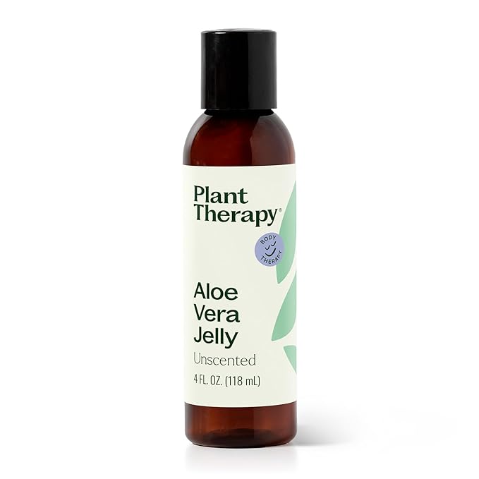 Plant Therapy Aloe Vera Jelly 4 oz, All Natural, Unscented Base, For All Skin Types, Soothe Dry, Irritated Skin, Essential Oil Dilution