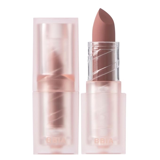 BBIA Last Powder Lipstick Series2 - Powder Matte Lipstick, Full Coverage, Non-Drying Matte Finish, Weightless Velvet Texture, Long-Lasting Lip Makeup, MLBB, Vegan, Korea Lip Makeup (07 GINGER)