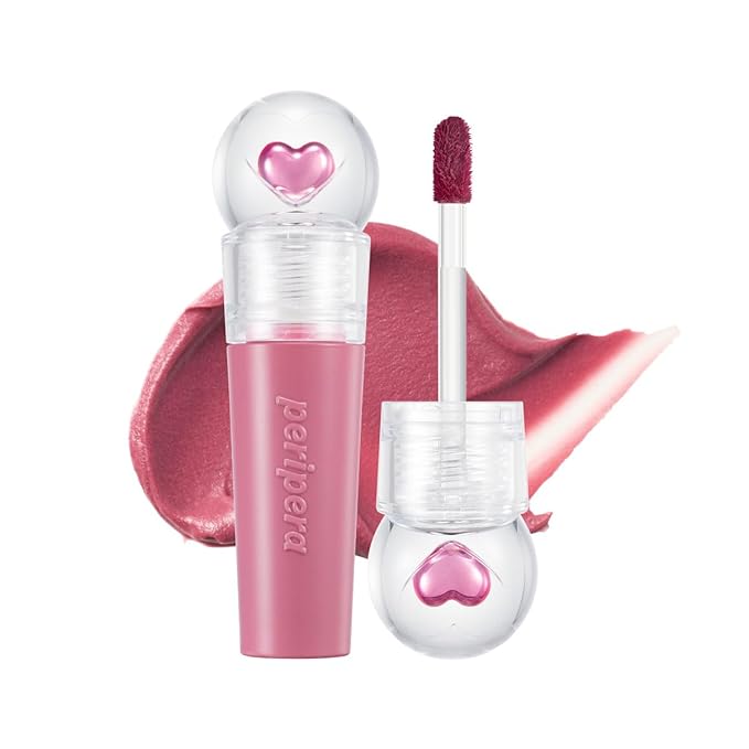 Peripera Ink Jellable Tint, Lip Stain, Korean Lip Tint, High Pigment Color, Longwear, Weightless, Moisutizing, Hydrating (010 Omni Rose)