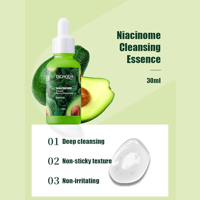 Avocado Skincare 6pcs Set – Purifying Cleansing Balm, Moisturizing Toner, Eye Cream, Essence, and Essence Cream – Hydrating & Nourishing Facial Care for Smooth, Radiant Skin Holiday Gift Box