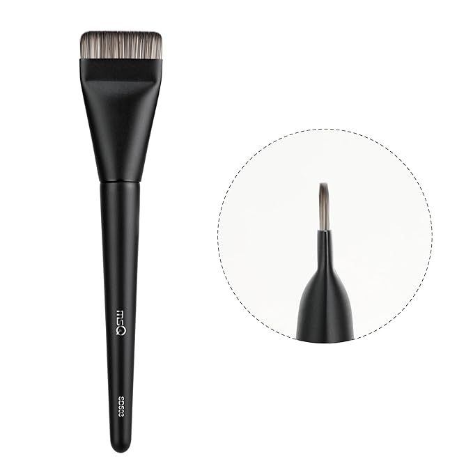 MSQ Flat Foundation Brush,Korean Makeup Brush Ultra Thin Spatula Facial Brush Face Mask Brushes for Liquid Foundation, Blending Cream,Mask,Mud, Clay, Charcoal Mixed Mask, DIY