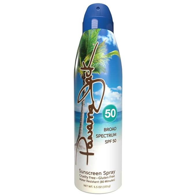 Panama Jack Continuous Spray Sunscreen - SPF 50, Broad Spectrum UVA/UVB Protection, PABA, Paraben, Gluten & Cruelty Free, Water Resistant (80 Minutes), 5.5 OZ (Pack of 1)