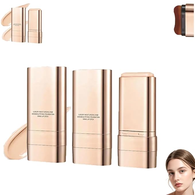 Luminous Dual-Ended Concealer Foundation Stick Korean 3 in 1, Double-Ended Stick Foundation, Flawless and Long-Lasting, Lightweight, Brightens, Long-Lasting for All Skin Types (#02 * 2pcs)