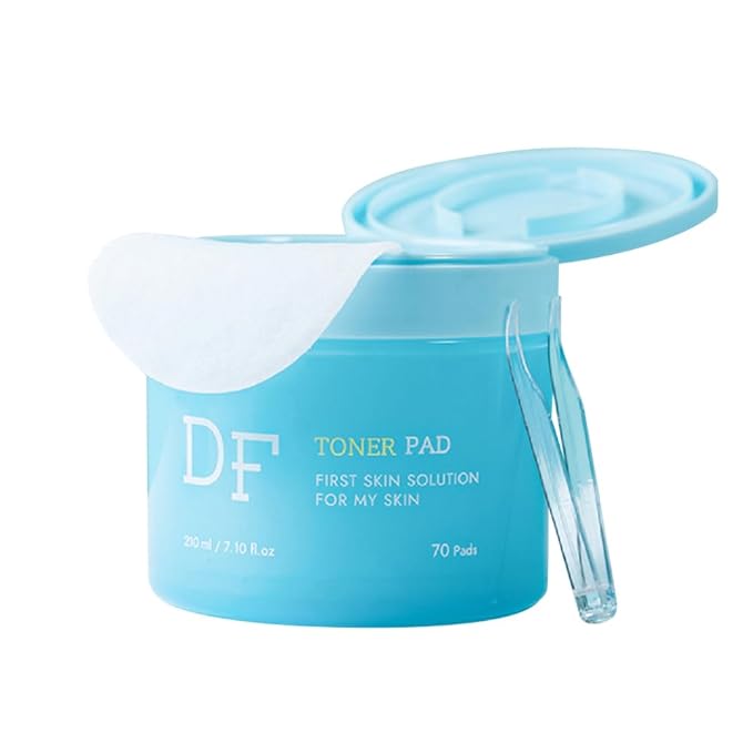 Vegan Toner Pads for Face, Toner Pad Korean for Exfoliation, Soothing Brightening and Pore Care with Niacinamide, Centella Asiatica and Ginseng (70 Pads)