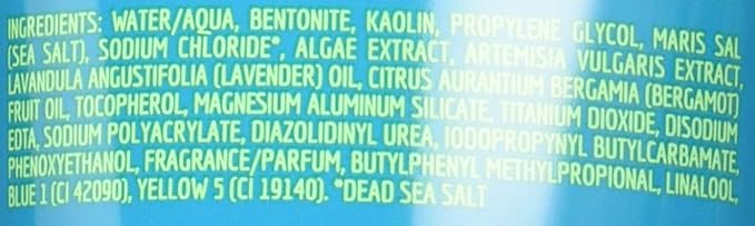 FREEMAN Dead Sea Minerals Anti-Stress Clay Facial Mask, Hydrating & Clarifying, Clears Pores, Face Mask With Lavender & Bergamot For Radiant Skin, Skin Types, 6 fl. oz./175 mL Tube (Pack of 2)