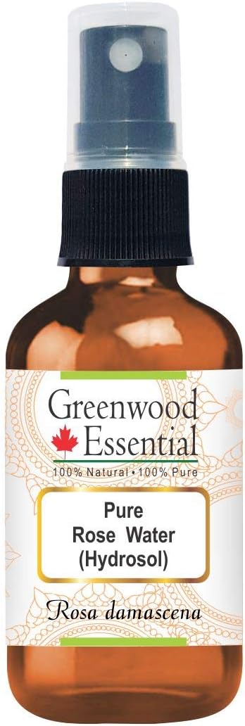Greenwood Essential Pure Rose Water (Hydrosol) (Rosa damascena) 50ml (1.69 oz)