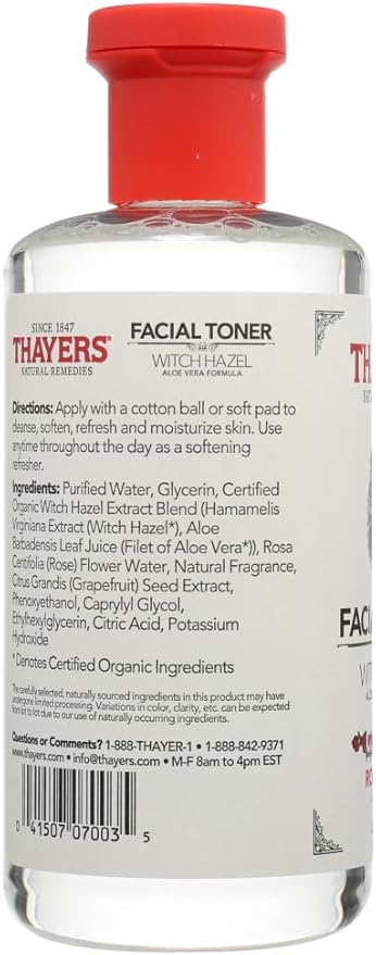 Thayers Alcohol-Free Rose Petal Witch Hazel with Aloe Vera, 12 Fluid Ounce Pack Of 12