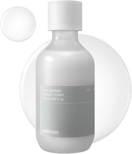 celimax Dual Barrier Creamy Toner | with Ceramides, Peptide, Oil & Alcohol Free, Facial Astringent, Long Lasting Hydration, Calming, Soothing, Non Irritating,150ml