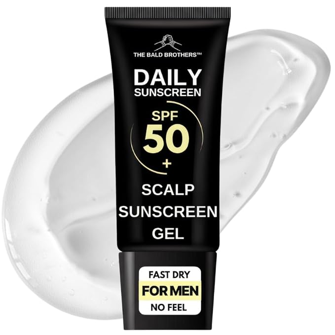 Daily Scalp Sunscreen Fragrance Free - SPF 50+ | Bald Head Care for Men | Everyday Face & Scalp Care | Matte, No Grease, Vegan | The Bald Brothers