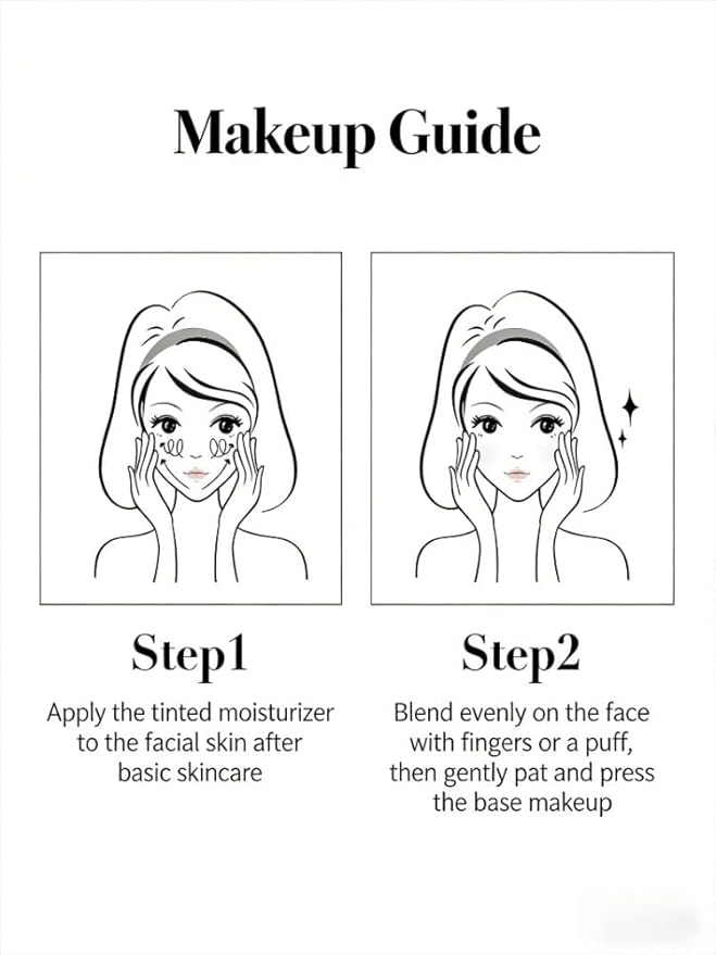 CC Cream with Brightening & Color Correction, Hydrating Moisturizer with Concealer, Natural Tone-Up Face Cream for Dull Skin, 50g - No White Cast, Sheer Coverage, Easy All-in-One Makeup Base