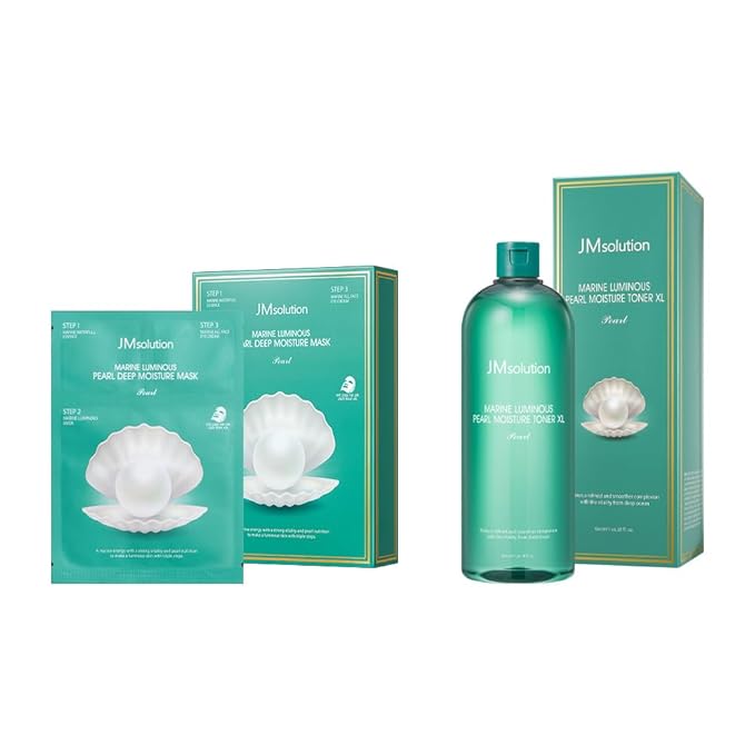JMsolution Marine Luminous Pearl Deeep Moisture mask & X-Large 20.28 fl oz toner
