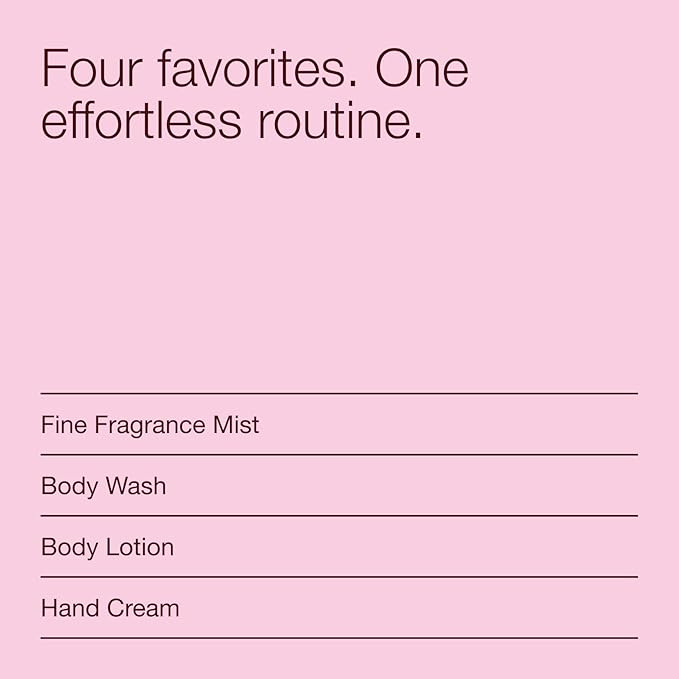 Bath & Body Works Japanese Cherry Blossom Gift Set with Body Wash, Fine Fragrance Mist, Lotion, & Hand Cream – Personal Care Collection for Gifting or Individual Use, Iconic Floral Scent - 1 Pack