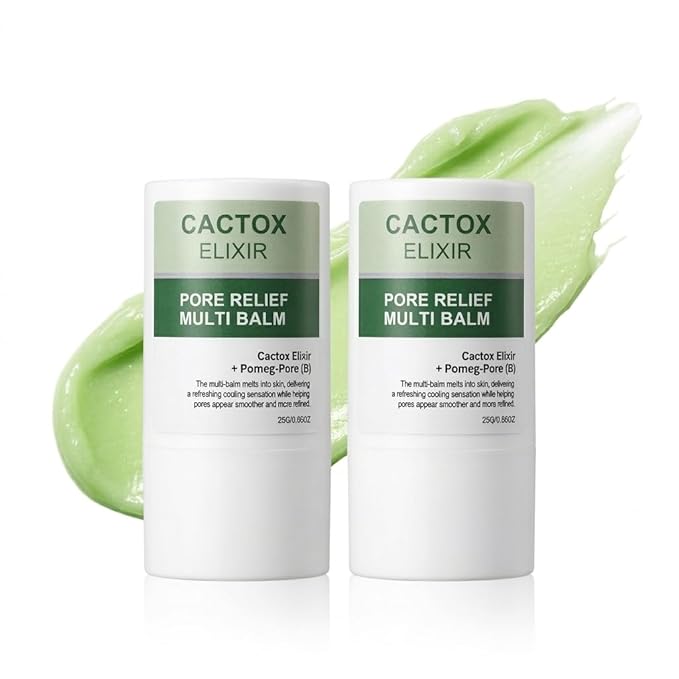 2-Pack Pore Relief Multi Balm Stick – Instant Cooling & De-Puffing, Pore Tightening, Helps Reduce the Look of Puffy Skin & Enlarged Pores, Face & Eye Skincare Balm Stick