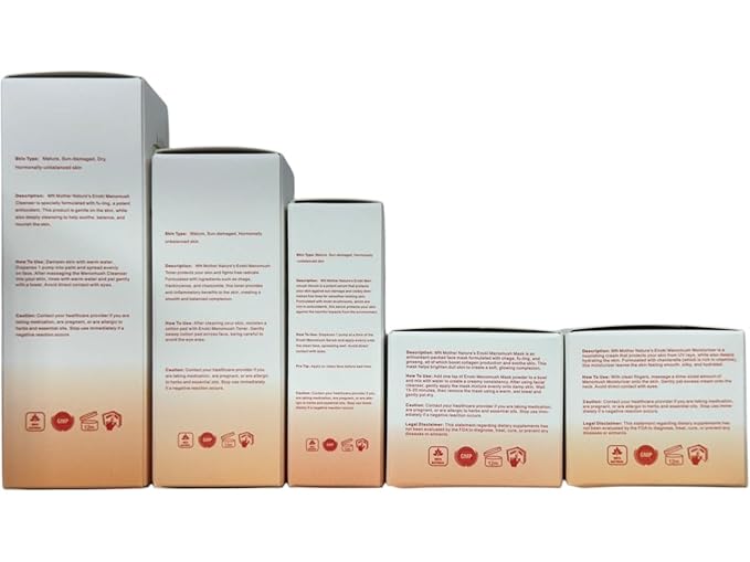 MN Mother Nature Enoki Menomush 5-Piece Skincare Set – Cleanser, Toner, Serum, Mask & Moisturizer – Mushroom Antioxidant Complex for Glowing, Radiant Skin – Anti-Aging & Hydrating Daily Routine