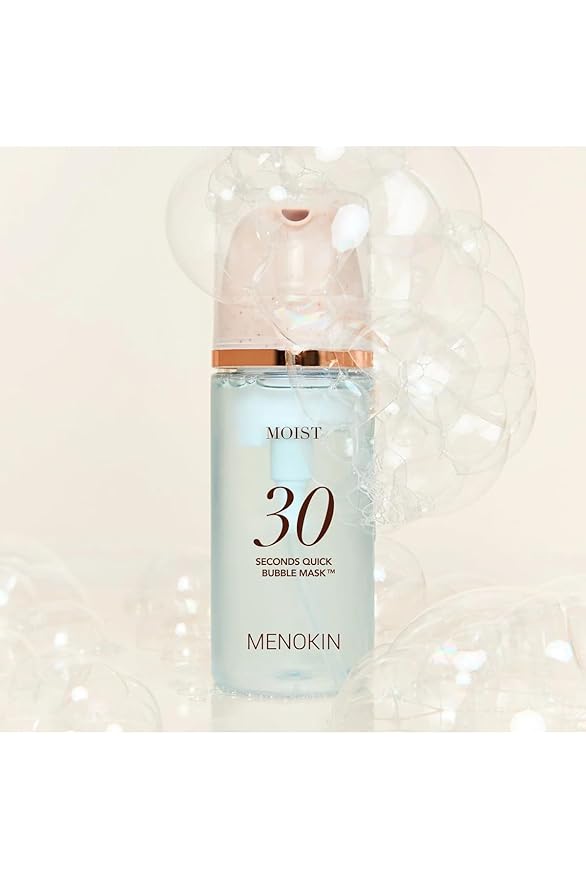 MENOKIN 30 Seconds Quick Bubble Mask [MOIST] - [Hyaluronic Acid] in Micro-bubbles, 8 Types for 96% Moisture Improvement, Deep Hydration, Niacinamide, Korean Skin Care Essential, 70 Uses, 3.21 fl.oz